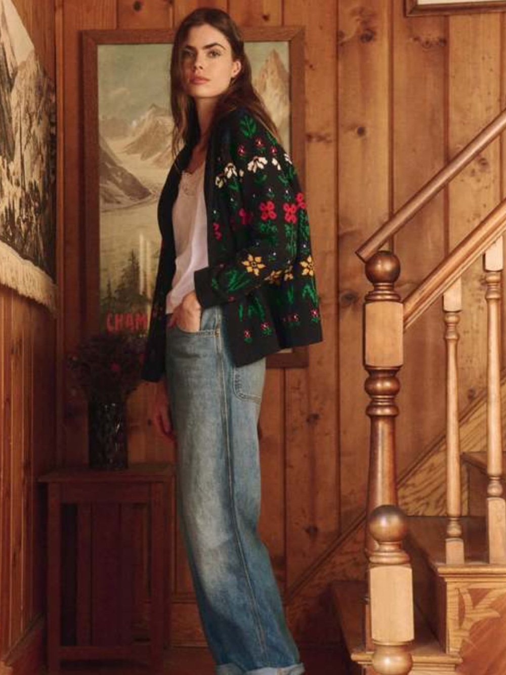 The Great. The Garden Lodge Cardigan in Navy - Picture 6 of 10
